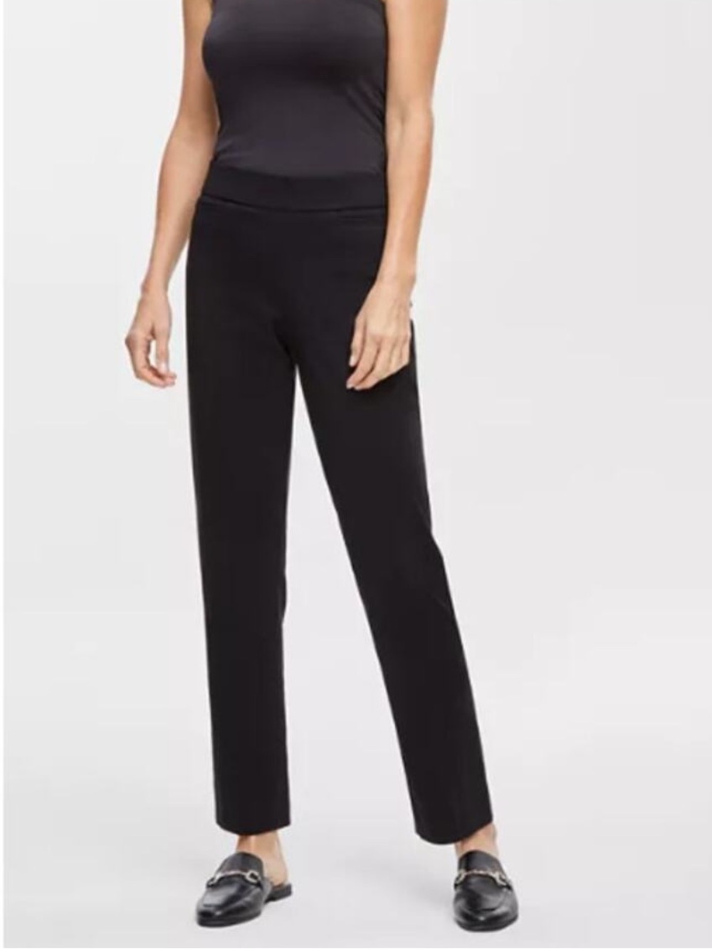 JM Collection Everyday Straight-Leg Women's Ponte Pants - Black